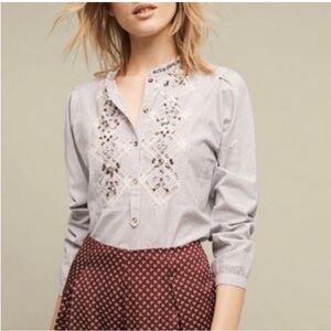 Anthropologie Floreat Jeweled Long Sleeve